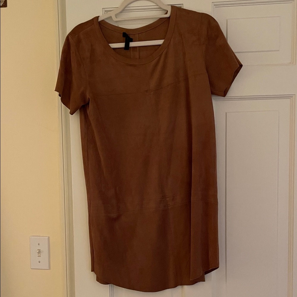 Brown Short Sleeve Dress